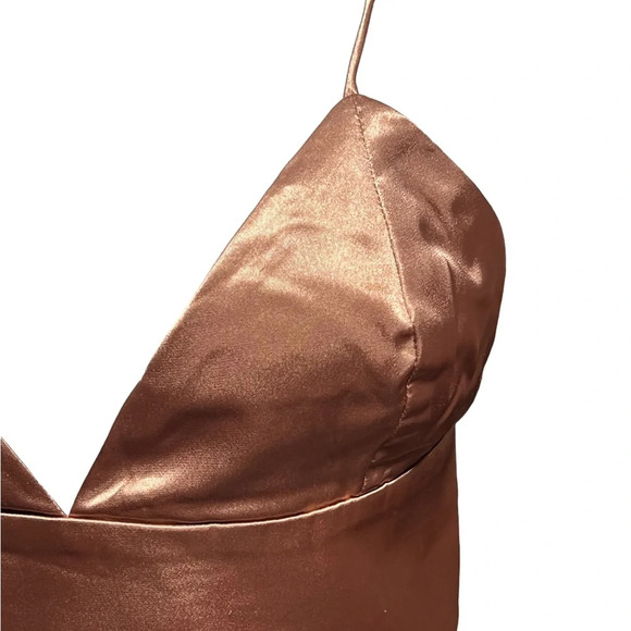 Meshki Ilona Satin Diamonte Triangle Bralette - Picture 3 of 7